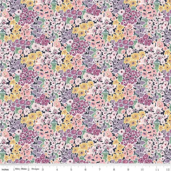Liberty Tudor Celebration Rossellie Blooms 01667444C 44"/45" Fabric Per Yard {1}