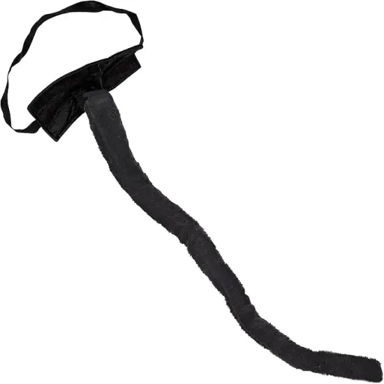 4E&rsquo;s Novelty 25" Adjustable Furry Black Cat Tail Costume &ndash; Bendable Faux Fur Tail for Adults & Kids, Cosplay, Halloween Dress-Up, Cat, Fox, Wolf, Raccoon, and Animal-Themed Costume Accessory {1}