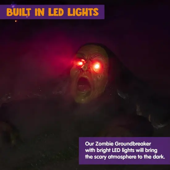 Halloween Outside Zombie Decor with Sound and Flashing Eyes {2}