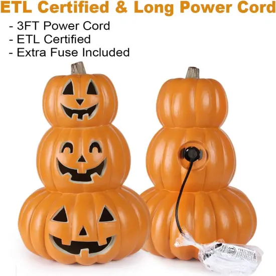 Halloween Jack o Lanterns Light Up Pumpkin Decorations - Tier Smile {4}