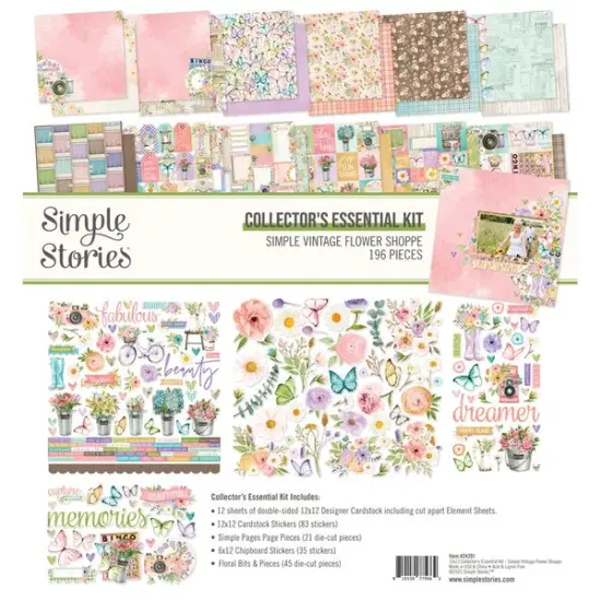 Simple Stories Simple Vintage Flower Shoppe 12"X12" Collector's Essential Kit {1}