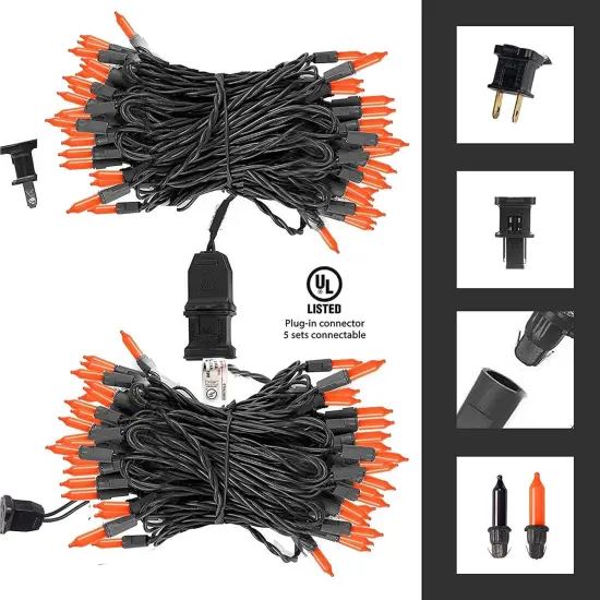 Orange Halloween String Lights - 20FT, 100 Count {3}