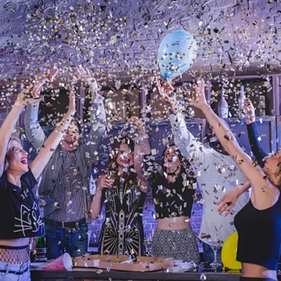 3000Pcs Silver Glitter Star Table Confetti {3}