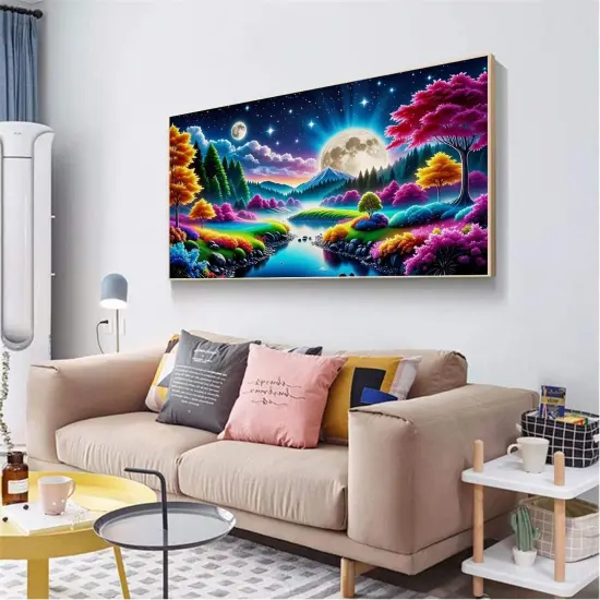 Large Moon Diamond Painting Kits - 27.5x15.7 Inch {2}