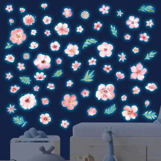 Glow in The Dark Boho Flower Wall Decals - Boho Flower {4}