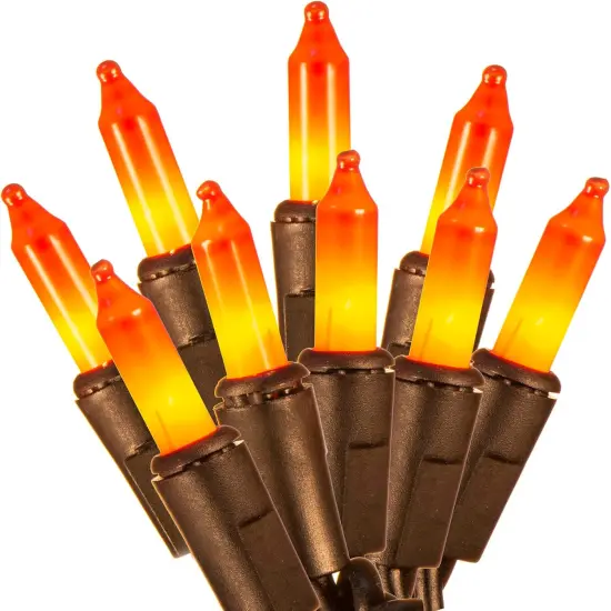 100 Count Halloween Orange String Lights - 21FT, Plug in {1}