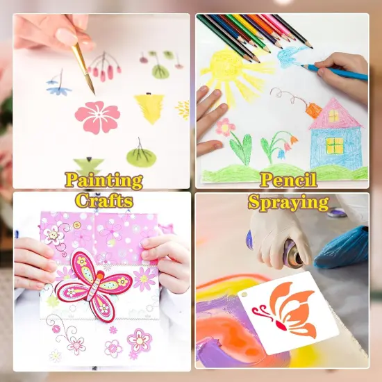 100 Pcs Flower Stencils - 1.5 x 1.5 Inch {3}