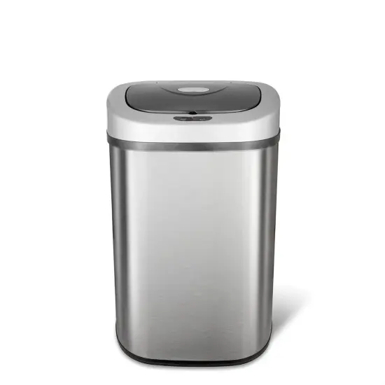 Stainless Steel 21-Gallon Motion Sensor Trash Can with Removable Liner and Lid {2}