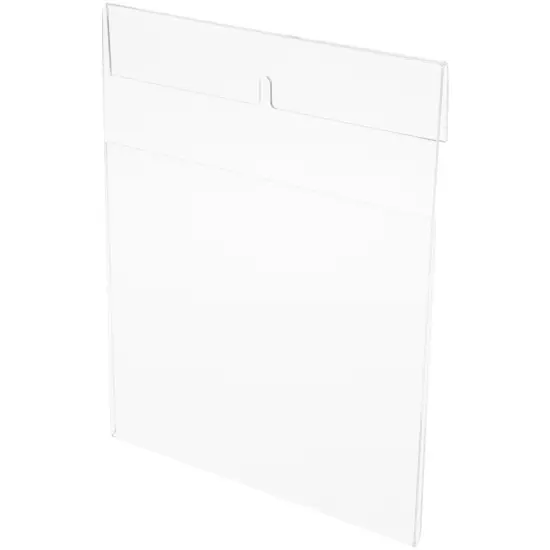 Plymor Clear Acrylic Top-Fold Literature Sign Holder Frame (Wall Mount), 8" W x 10" H {1}