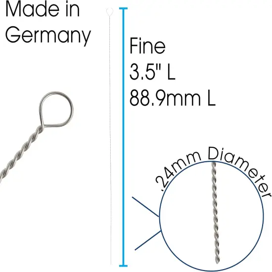 Griffin Soft Twisted Wire Needles, Fine Flexible Beading Needle, Pack of 25, Large Round Eye and Easy to Thread, Collapsible Eye Holds Threads, German Made, Use for Pearl Knotting and Silk Cord {4}