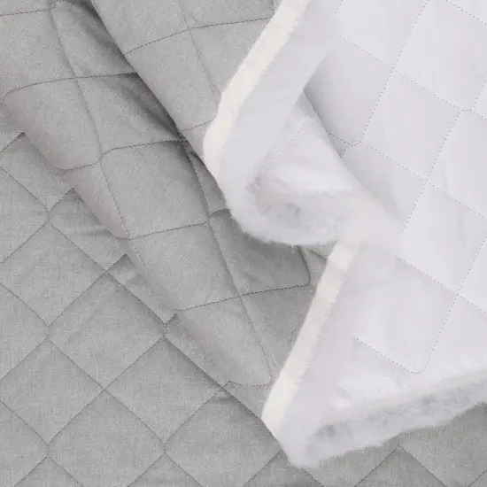 Mook Fabrics Quilted Heat-Tex [57in. Wide] Silver/Grey - By The Yard {3}