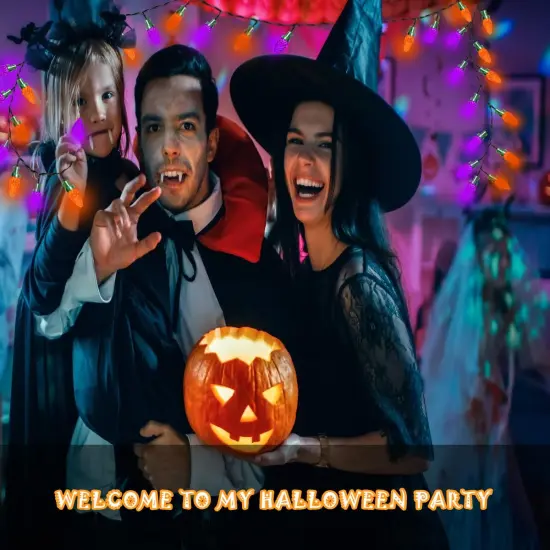 C7 Solar Powered 50 LED Halloween String Lights {3}