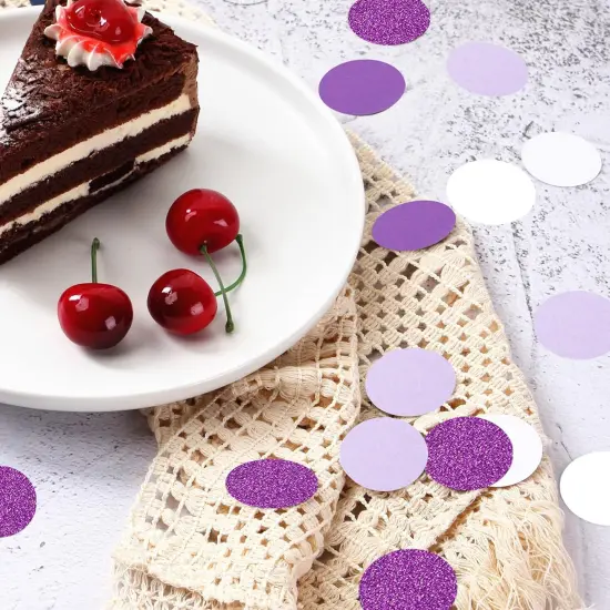 300pcs Glitter Purple Lavender White Confetti Graduation 2024 Gender Reveal {4}