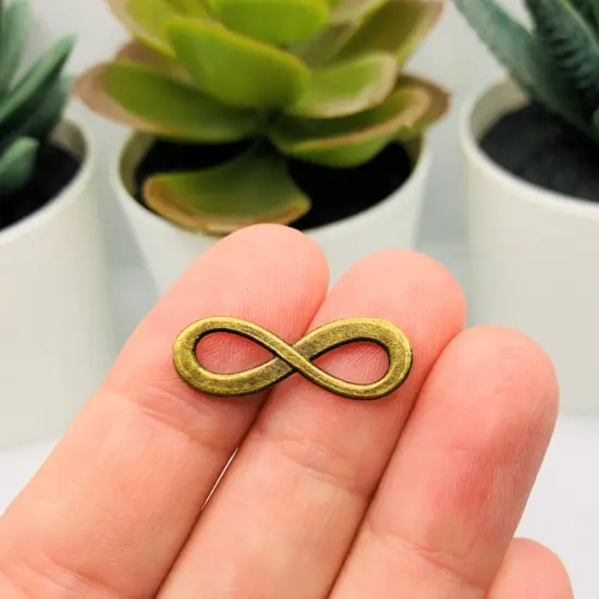 Bronze Infinity Connector Charms, 23x8mm {3}