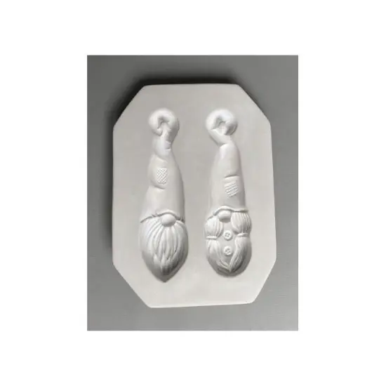8" x 5.5" x 1.5" Two Gnome Ornaments Glass Fusing Kiln Mold {2}