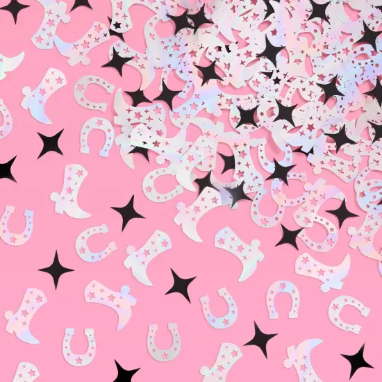 200PC - Cowgirl Iridescent Western Confetti {1}