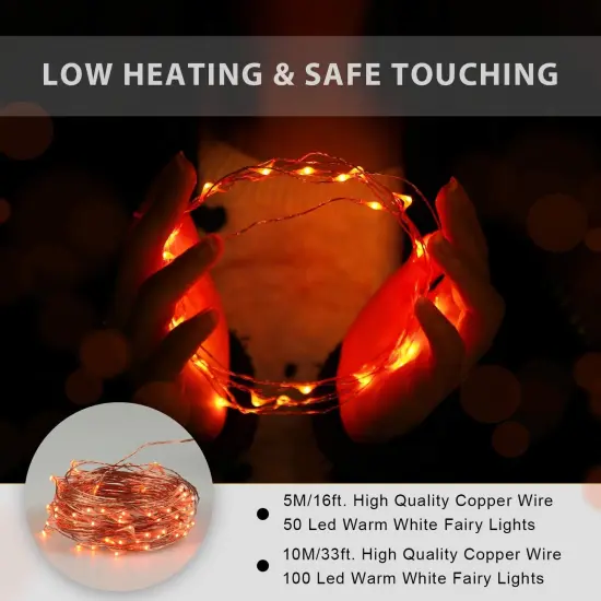 Halloween USB LED Fairy String Light (16ft./5M,Orange) {3}