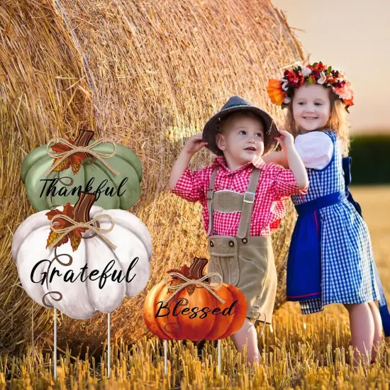 3 Pcs Fall Pumpkin Outdoor Decorations {4}