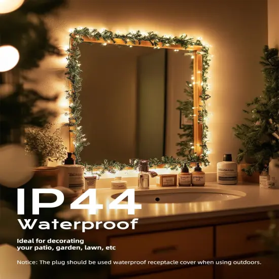 26.5ft 100-Count Clear Incandescent Bulb Christmas String Lights {5}