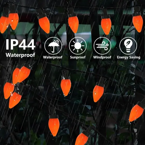 25Ft Halloween Orange String Lights {3}