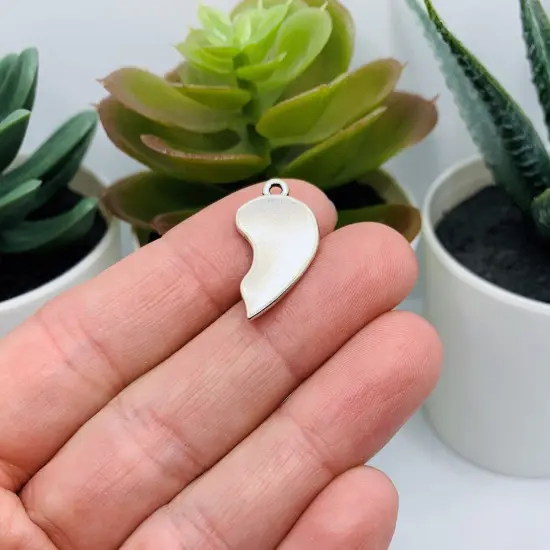 Silver BFF Best Friends Heart Charm Sets, 23x13mm {3}