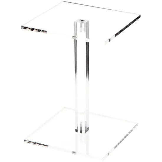 Plymor Clear Acrylic Square Barbell Pedestal Display Riser 8.5 inches (Height) x 6 inches (Width) x 6 inches (Depth) (1/4 inches thick) {1}