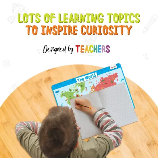 merka Kids Placemat Kids World Map Kids Placemats For Dining Table World Atlas Map Countries Continents and Oceans Non-Slip Reusable Placemats {7}