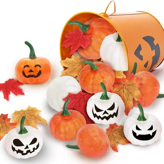 162 Pcs Artificial Pumpkins Set {2}