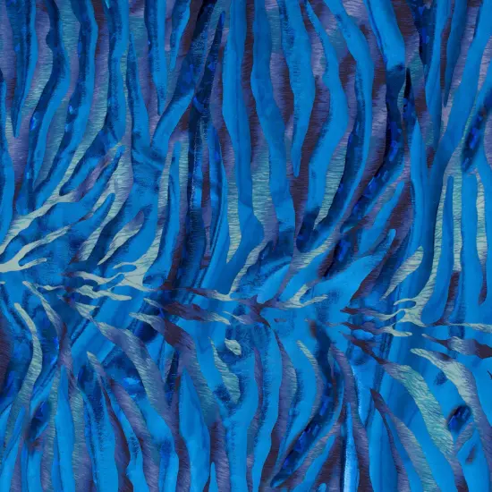 1 Yard Disco Big Zebra Hologram Spandex Fabric for Costumes Swimwear Dancewear Hot Pink Fuchsia {5}