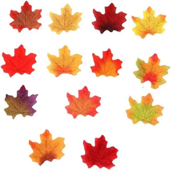 Separated Fake Fall Leaves Artificial {5}