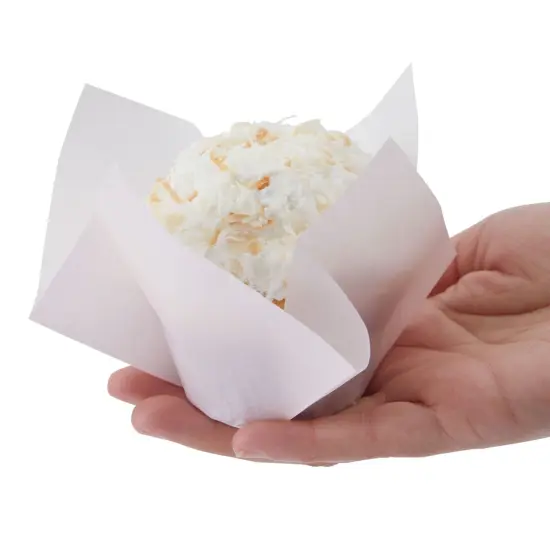 100 Pack Tulip Pink Cupcake Liners, Medium Baking Cups, and Muffin Wrappers, Perfect for Birthday Parties, Weddings, Baby Showers, Bakeries, Catering, Restaurants {6}