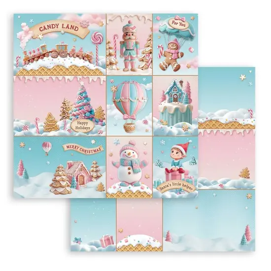 Stamperia Double-Sided Cardstock 12"x12"-Candy Christmas Cards {1}
