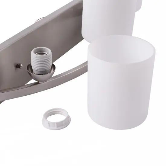 Costway 4 Light Glass Wall Sconce Modern Pendant Lampshade Fixture Vanity Metal Bathroom {5}