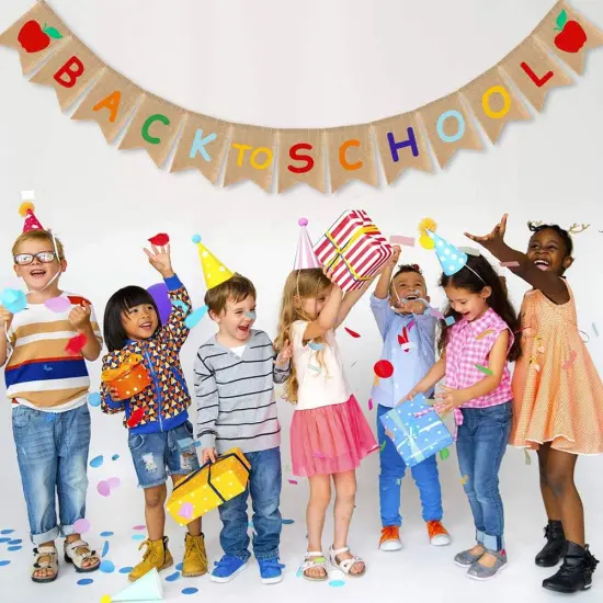 Burlap First Day of School Party Garland {3}