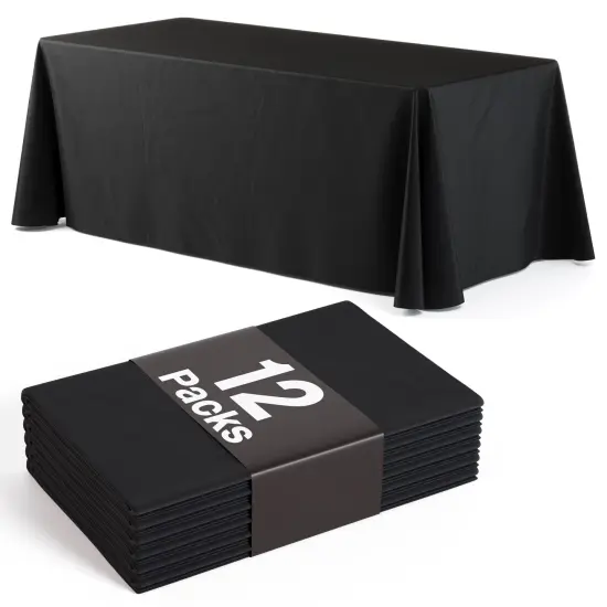 Bulk Pack Plastic Table Cloth - 70"x 120 Inch Rectangle Disposable Tablecloth for Parties - Rectangle Tablecloth - Disposable Table Cloths for Parties-Exquisite Party Solids {7}