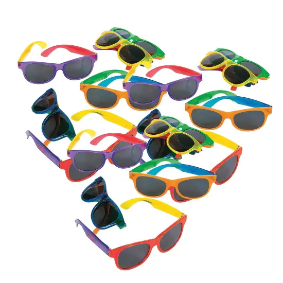 Adults Bright Transparent Sunglasses 12 Pieces {5}