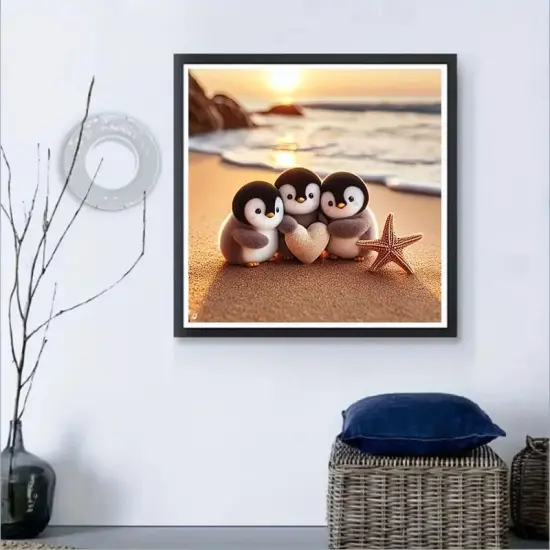 Sunset Penguin Diamond Painting Kits - 11.8x11.8 Inch {2}