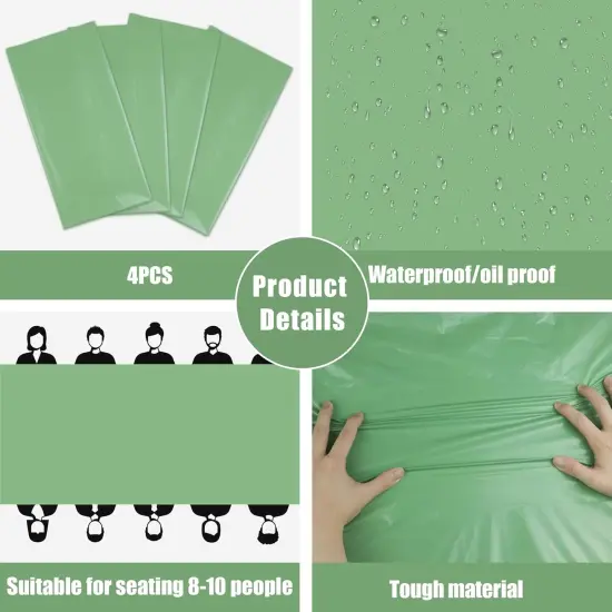 4 Pack Summer Tablecloth (Green) {3}