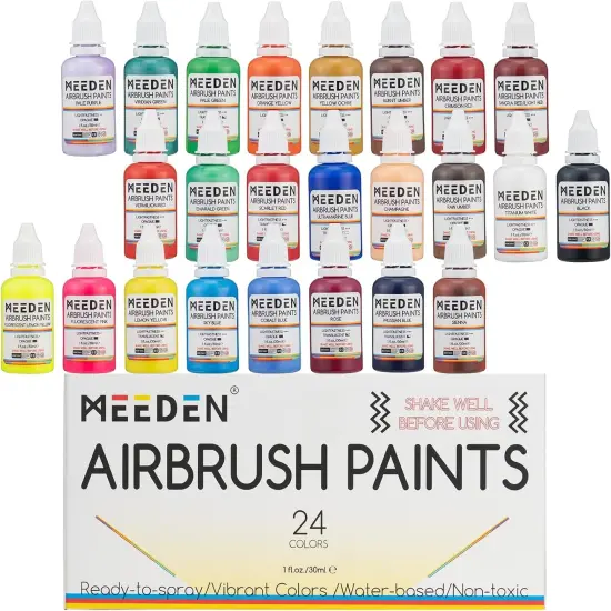 Airbrush Paint Set - 24 Colors x 30ml Acrylic Airbrush Paint {1}