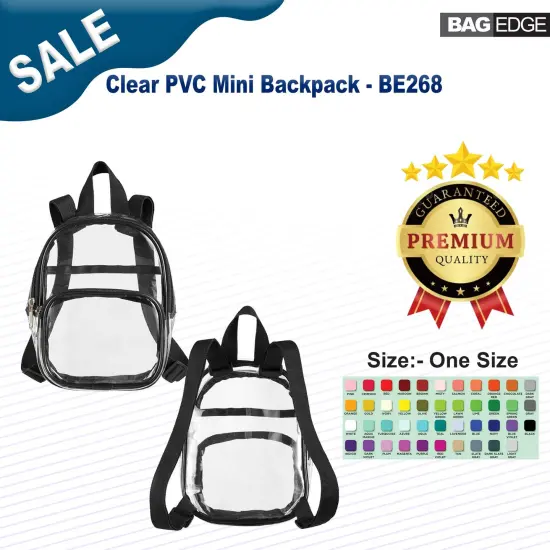 BAGedge&reg; Clear PVC Mini Backpack {2}