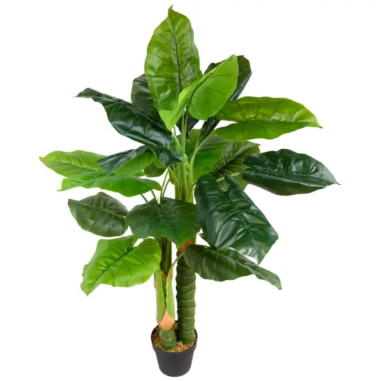 Northlight Potted Wide Taro Leaf Artificial Greenery Floor Plant - 47" {5}