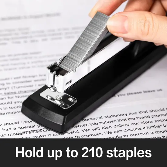 Desktop Stapler, Office Stapler, 25 Sheet Capacity, Includes 1000 Staples and Staple Remover, Black {4}