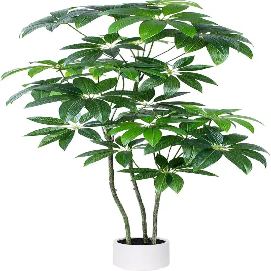 Money Tree Artificial - 6 FT Tall Fake Tree with Decorative planters - Large Faux Plants Lifelike Branches & Foliage - Artificial Plants Indoor for Home Office Living Room Decor {2}