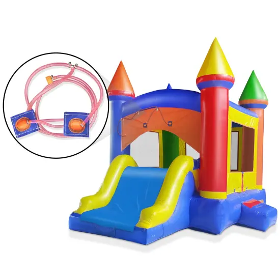 Cloud 9 Commercial Castle Bouncer with Slide and Water Misting System, Inflatable Bounce House for Kids {4}