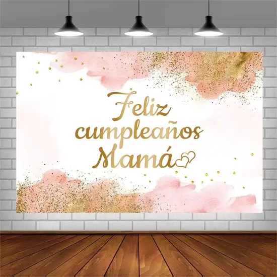 7x5ft Feliz Cumplea&ntilde;os Mama Backdrop Mom Birthday Party {3}
