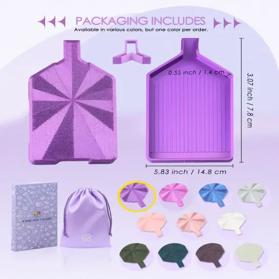 Silky Diamond Painting Tray with Lid, Diamond Painting Accessories, Diamond Art Tray with Prismatic Shine Lid, Diamond Art Accessories and Tools for 5D Diamond Painting Beads, Silky Sapphire {5}