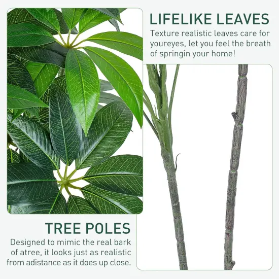 Money Tree Artificial - 6 FT Tall Fake Tree with Decorative planters - Large Faux Plants Lifelike Branches & Foliage - Artificial Plants Indoor for Home Office Living Room Decor {5}