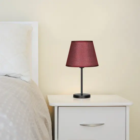 2pcs Vintage Brushed Red Modern Bedside Table Lamp {5}