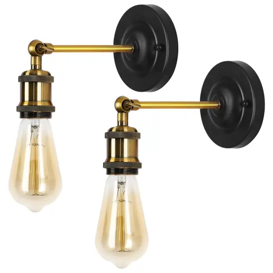 2pcs Wall Lamps Adjustable Wall Sconces Fixtures Farmhouse for Bedroom {1}