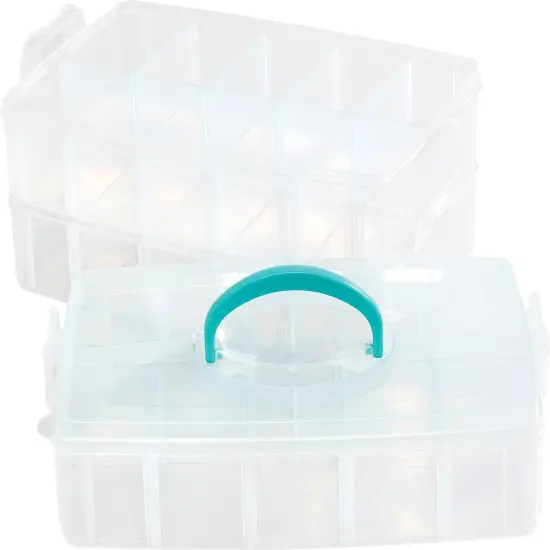 We R 3-Tier Snap Box Translucent Plastic Storage-10.2"X6.6"X7.3" Case {5}